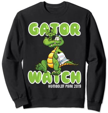 Chicago Humboldt Park Gator Uhr Alligator Lagoon Sweatshirt