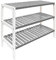 1ABOVE Bamboo Shoe Rack, Plant Rack, Perfect for Corridor, Living Room, Bathroom, Bedroom, Hallway or Small spaces- White & Grey (3 TIER)