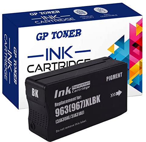 GP TONER Druckerpatronen Ersatz für HP 963 Tintenpatrone für HP OfficeJet Pro 9010 9012 9014 9015 9016 9019 9020 Schwarz