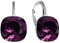 Damen Hängen Ohrringe Silber 925 mit Marken Kristalle Zirkonia - Schmuck Echt Silberne Hängende Ohrhanger für Frauen und Mädchen - Hängeohrringe Ideal Geschenk (Ametyst)