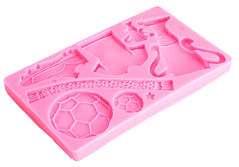 Fußball-Trophäen-Silikonform, Kuchen- und Schokoladenform aus lebensmittelechtem Silikon, flexibel & antihaft, für Backen, DIY & Seifenherstellung | Vielseitig für Kuchen, Seife und Ton, BPA-frei lebensmittelecht, einfaches Entformen ohne Rückstände