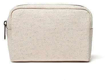 YONBEN Kosmetiktasche Groß Make-up Tasche Damen (Beige, Leinwand) | Verstellbare Trennwände und großes Fassungsvermögen für Pinsel, Kosmetik und Pflege – wasserabweisend für Reise und Alltag.
