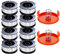 8 Stück Rasentrimmer Spule Faden für Black+Decker - 1.65mm, 9m - Trimmer Spule Set mit 8 Spulen + Zubehör
