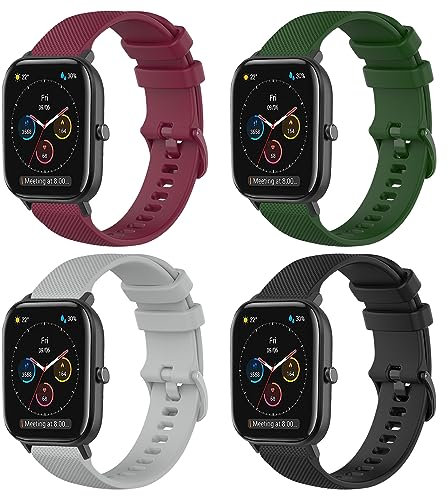 FuzeDa Cinturino per Amazfit GTS/GTS 2 Mini, 20mm Braccialetto di Ricambio Silicone Sportivo Cinturino per Amazfit GTS 2/GTS 2e/GTS 3/GTS 4/GTS 4 Mini/Amazfit Bip/Bip Lite/Bip S/Bip U/Bip U Pro