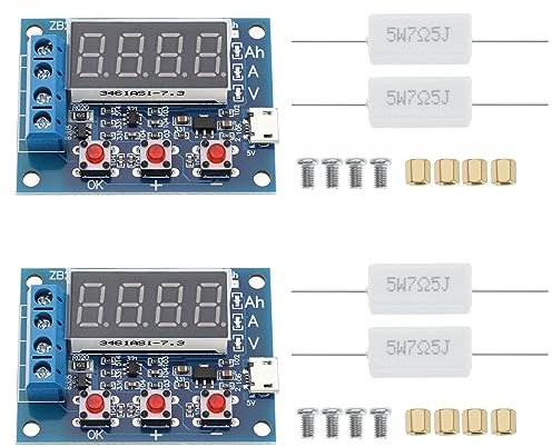 The Lord of the Tools 2 Sets 1.2-12V Lead-Acid Battery Capacity Meter Discharge Tester Analyzer with LED Display Design for Testing Capacity of Battery