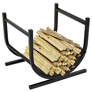 Eisen Schwarz Bodenregal Wohnzimmer Zuhause Kaminholz Lagerregal Holz Brennholz Eisenplatte Trennwand (Schwarz)