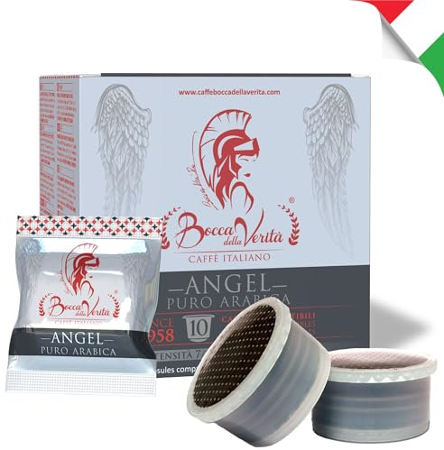 BOCCA DELLA VERITA - Box of 10 capsules of ANGEL 100% Arabica Italian coffee, Capsules compatible with the Lavazza® Espresso Point coffee machine, 100% Made in Italy