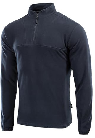 M-Tac Herren Fleecejacke Delta Fleece, Warme Taktische Outdoor Jacke, Atmungsaktiv, Leicht, Weich, Perfekt für Militär, Wandern, Trekking, Camping, Survival, Sport & Alltag, Dark Navy Blue, L