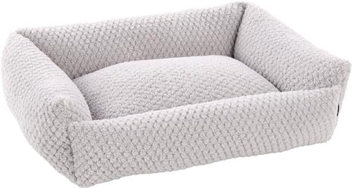 Flamingo Panier Jacquard Rectangle Gris - 65x50x20cm - Lavable - Fond Anti-dérapant - Housse amovible Avec fermeture éclair