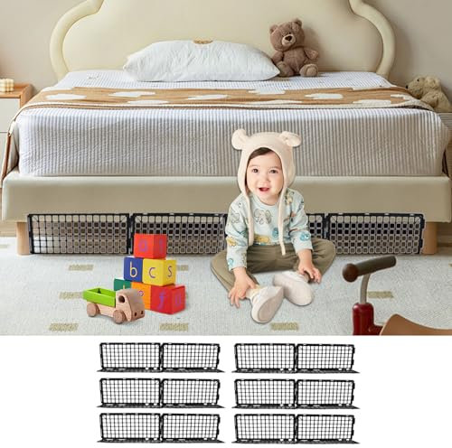12 Stück Spielzeugblocker Couch Schutz für Haustiere, Spielzeugblocker für Möbel, Unterbett Blocker für Katzen und Hunde, 4.4m Gesamtlänge, Untersofablocker für Sofa, Bett, Couch, Schrank, Kommode