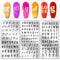 PH PandaHall 3PCS English Letter Nail Stamp Plate Personalized Letter Print Nail Stencils Stainless Steel Nail Template for English Alphabet Number Nail Art Design Image Plate 12x6cm