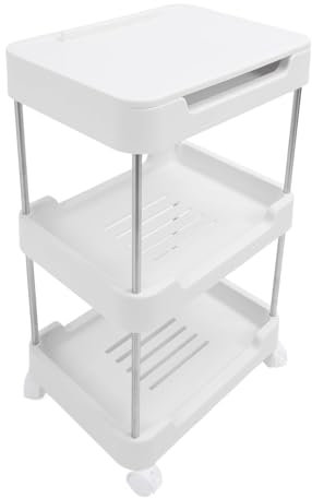 Carro de Almacenamiento con Ruedas, Carro de Mesa de Varios Niveles para Sala de Estar