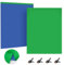 SEDGEWIN 2 in 1 Greenscreen Blauer Bildschirm Fotohintergrund Doppelseitiger Chromakey 2x3M Fotografie Screen Hintergrund Faltbarer Backdrop mit 4 Klammern für YouTube Video Fotostudio Live Streaming