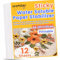 craftido A4 12PCS (29.7x21cm) Selbstklebende Wasserlösliche Stickvliese, Bedruckbares Auflösungspapier, Mittleres Gewich zum Drucken oder Zeichnen von Mustern geeignet, Maschinen- und Handstickerei