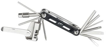BBB Cycling Tubeless Reifenreparatur-Werkzeugset Mini-Set Tubeless Minitool Multifunktionales 14-in-1 Faltbares Multitool Aluminium MaxiFold Tubeless BTL-141TL