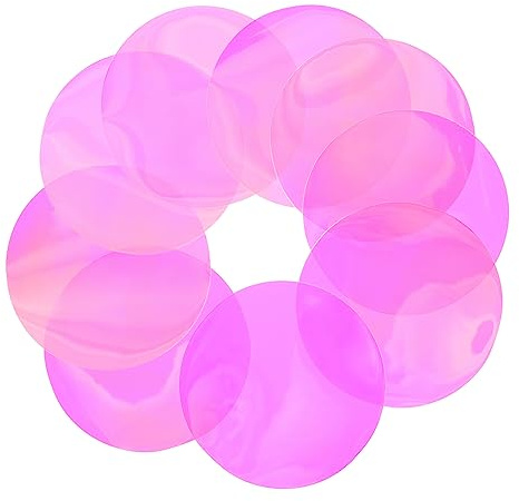 POPETPOP 10 Stück Farbfilterfolie aus PET Rot für Spots Transparent Sauber Geschnitten für Fotostudio und Stimmungsvolle Beleuchtung