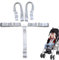 LACHT 1 Stück 5 Punkt Gurt Sicherheitsgurt Hochstuhl Multifunktional Kinderschutzgurt Hochstuhl Gurt für Buggy, Kindersitz, Kinderwagen und Hochstuhl,hauck hochstuhl zubehör,Grau