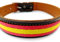 Collar para Perro con Diseño de Bandera Española, Cuero y Nylon, 45 cm x 2,5 cm, Marrón