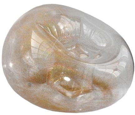 HAPINARY Aufblasbarer Sessel Für Draußen Aufblasbare Gartenmöbel Mit Goldenen Pailletten Ottomane-fußstütze Für Terrasse Outdoor-sitzgelegenheit Vielseitig Einsetzbar Für Camping Und