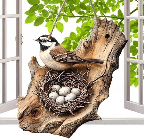 Vogelornamente | Künstliche Rotkehlchen-Dekoration - Flache Acryl Gefälschte Ornamente Dekoration für Garten Frühling Hof Partys