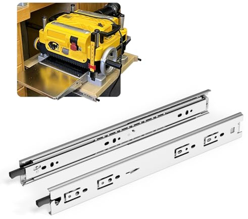 GEYUESI 500mm Heavy Duty Drawer Runners with Lock 68kg Capacity | Full Extension, Locking Mechanism, Ball Bearing, Zinc Plating, Side Mount, For Campervan RV Workshop Garage, 1 Pair