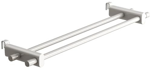 Radiator Towel Rail 19.7'' Heat-Resistant Radiator Towel Rail Hanger with Double Panel Safe White for Towels Clothes Toys Over