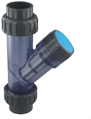 Transparenter PVC-Y-Filter für Aquarien und Aquarien, 20 ~ 63 mm, mit UPVC-Material zur effizienten Entfernung von Wasserverschmutzungen (Innendurchmesser 50 mm)