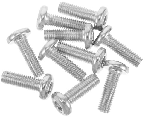 HOODANCOS Vis de Disque de Frein Arrière pour Moto et Véhicule Électrique en Alliage Argenté M8 X 25 Installation Facile, Stabilité Assurée, Lot de 10pcs pour Routes Urbaines