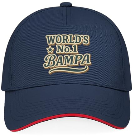 D Design Invent Print! World's No.1 Bampa Gift Set, Baseball Cap and Socks, Father's Day Birthday Present, Personalised Keepsake - one size fits all