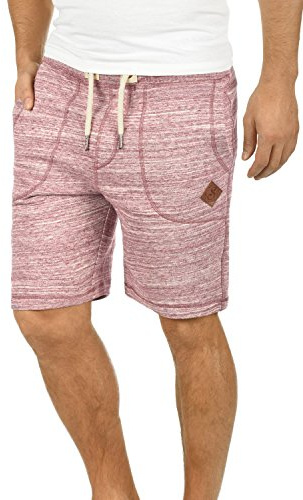 !Solid SDAris Herren Sweatshorts Kurze Hose Jogginghose mit Melierung Kordel Eingrifftaschen Baumwollmischung Regular fit, Größe:2XL, Farbe:Wine Red (0985)