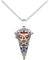 JOVIVI 7 Chakra Gemstone Pendant Necklace Reiki Energy Healing Crystal Pointed Dowsing Divination Pendulum