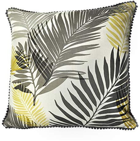 Fusion - Tropical - 100% Cotton Cushion Cover - 43x43 cm in Ochre