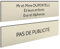 DECOHO - Plaque Boite aux Lettres Personnalisable - Lot de 2 plaques adhésives en Plastique Beige Noir - 100 x 25 mm - Gravure Laser, STO - Beige