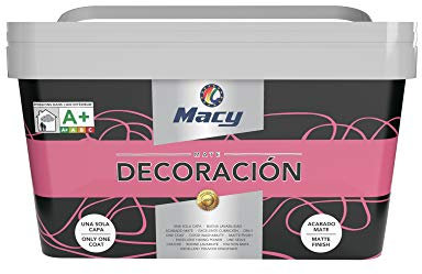 Pintura Plástica Mate Decoración Interiores Excelente Cubrición, Acabado Perfecto. 4 Litros. Color Fucsia