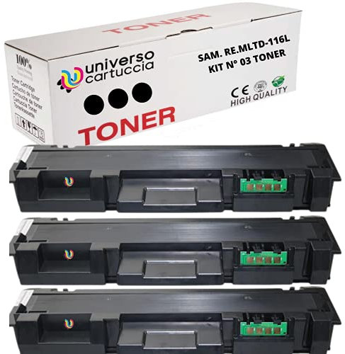 universo cartuccia® 3x MLTD116L SU828A Toner kompatibel zu Samsung Xpress M2625 M2626 M2675 M2676 M2825 M2826 M2835 M2875 M2876 M2885 (3x MLT-D116 L)