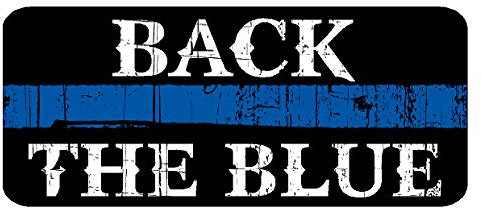 Sticker-Designs 10cm! Klebe-Folie Wetterfest Made-IN-Germany Back The Blue Blue-Line Police Polizei Sheriff D208 UV&Waschanlagenfest Auto-Aufkleber Profi-Qualität!