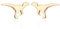 BlackAmazement 2er Set 316L Edelstahl Ohrstecker Ohrringe Dino Dinosaurier rose gold silber schwarz Damen (Gold)