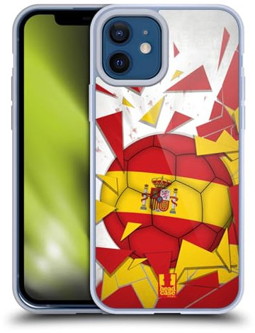 Head Case Designs España Saltos de Fútbol Carcasa de Gel de Silicona Compatible con Apple iPhone 12 / iPhone 12 Pro