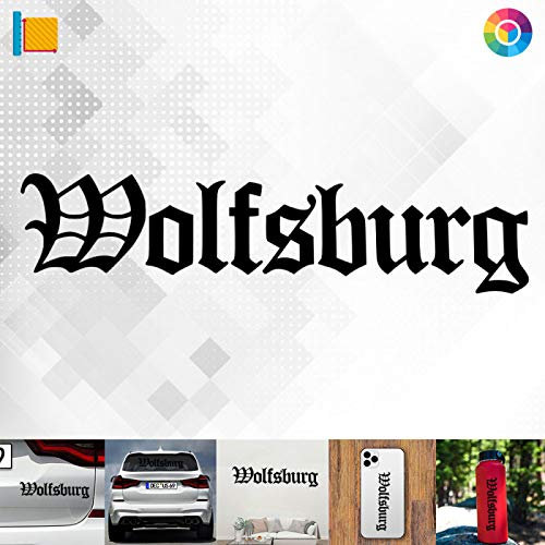 Decus Shop Wolfsburg alte Schreibschrift 3178 // Sticker Aufkleber vers. Größe Farbe