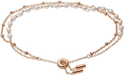 Fossil Armband Für Frauen Vintage Iconic, Länge: 216mm Rose Gold Edelstahlarmband, JF03654791