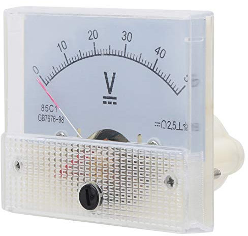 85c1 DC 0~50V Pointeur Voltmètre Analogique, Compteur de Panneau DC Instrument de Mesure D'installation Intégré Pour Stabilisateurs de Tension