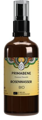 Primabene, Rosenwasser Bio, Gesichtswasser - für trockene und sensible Haut - (1 x 100 ml)