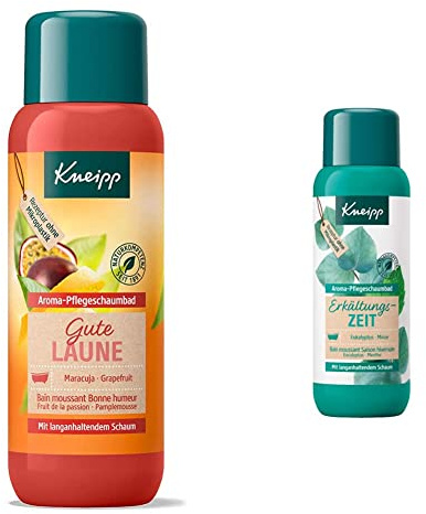 Kneipp Aroma-Pflegeschaumbad Gute Laune, 1er Pack (1 x 400 ml) & Aroma-Pflegeschaumbad Erkältungszeit, 1er Pack (400 ml)