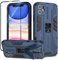 Btstring Case for iPhone 11 with Screen Protector, Heavy Duty Shockproof Tough Armour Case with Stand Protective Personalised Phone Cover - Blue
