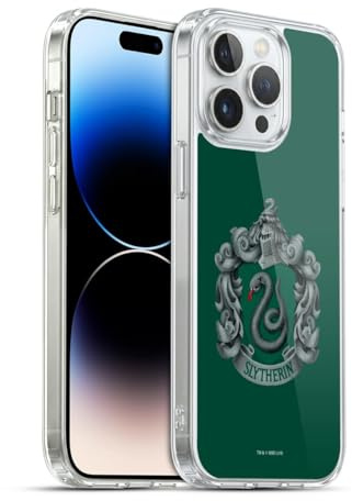 Head Case Designs Officially Licensed Harry Potter Slytherin Crest Chamber Of Secrets I Gel Case [Military Grade Protection] Compatible with Apple iPhone 14 Pro Max and Compatible with MagSafe
