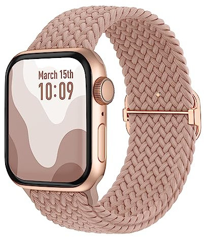 Suitisbest Braided Band Compatible with Apple Watch Straps 40mm 41mm 38mm 42mm 44mm 45mm 46mm 49mm Women, Anti-Slip Stretchy Elastic Strap for iWatch Band SE Ultra2/Ultra 10 9 8 7 6 5 4 3 2