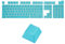 sourcing map 108 Keys Pudding Keycaps Set OEM Profile 60 Percent ABS for Mechanical Keyboard Layout, Dark Blue Double Shot