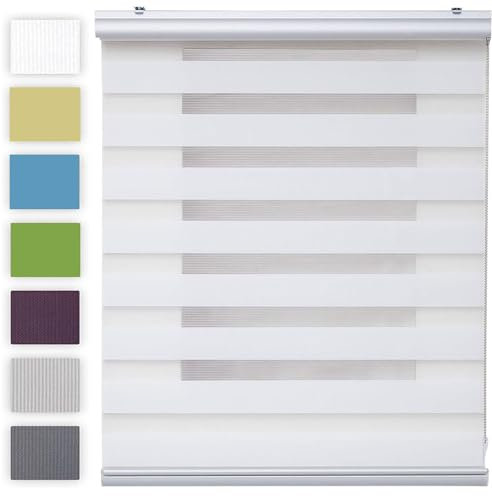 Persianas Venecianas persiana Veneciana de 105 x 280 cm para Proteger de la luz y el Calor Persiana de Interior con Cadena Ajustable para salón, Cocina, Blanco