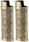 Metall Feuerzeugetui Abdeckungshalter, Feuerzeughülle mit Vintage Blumenprägung und Konstruktion aus Zinklegierung für Feuerzeugschutz (Bronze)