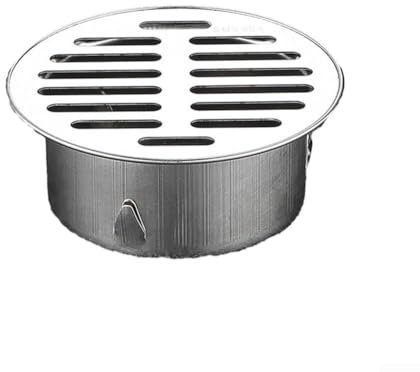 Hasaller Rejilla de drenaje de suelo de acero inoxidable con diseño hueco grande, se adapta a tubos de drenaje de 50 mm a 200 mm, fácil instalación para desagües exteriores e interiores (110 mm)